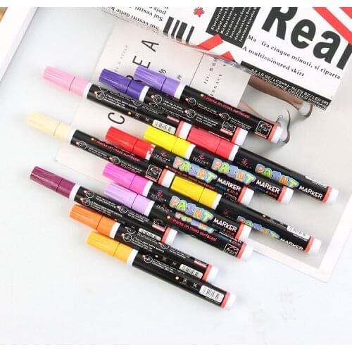 Wedding Signature Paint Pens Album Graffiti Tire Pen 12 PCS/Lot DIY Stationery Glass Marker