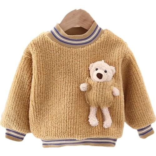 Fashion Autumn Winter Baby Boys Clothes Children Girls Cute Thick Cotton Sweater Toddler Casual Costume Infant Kids Sportswear