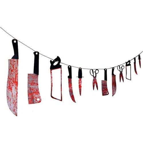 Halloween Party Decoration Bloody Weapons Garland Horror Props Halloween Zombie Vampire Party Decorations Supplies