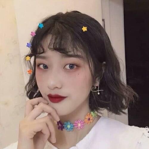 YWZIXLN Bohemia Classic Gothic Tattoo Colorful Flower Lace Choker For Women Necklace Jewelry Gift Wholesale N065