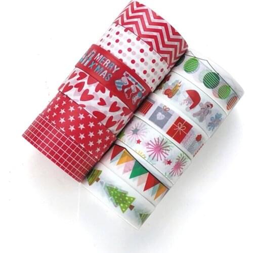 10 Rolls/Set Multi-color Washi Tape Adhesive Paper Masking Tape Scrapbooking Decorative Washi Tape Set For Kids 1.5cm*5m/ Roll