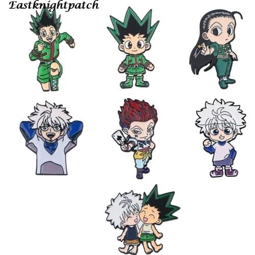 12pcs/lot E2985 Funny Anime Metal Pins Enamel Brooches for Women Men Lapel Pin Backpack Badge Denim Pin