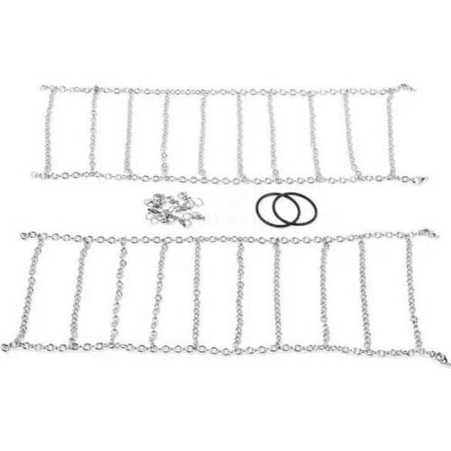 2Pcs Metal 120mm 1.9Inch Tires Snow Chain for 1/10 RC Rock Crawler Traxxas TRX-4 TRX4 Axial SCX10 90046