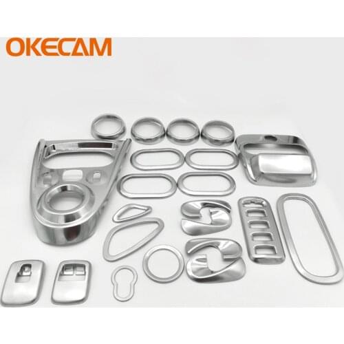ABS Car Interior Styling Frame Decals Accessories For Mercedes Smart 453 Fortwo Forfour Silver Color Change Decorative Stickers