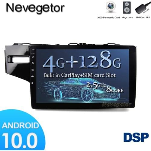 Android 10 NO DVD 2 Din Car Radio Multimedia Video Player Navigation GPS For HONDA FIT JAZZ 2014 2015-2018 Octa-Core