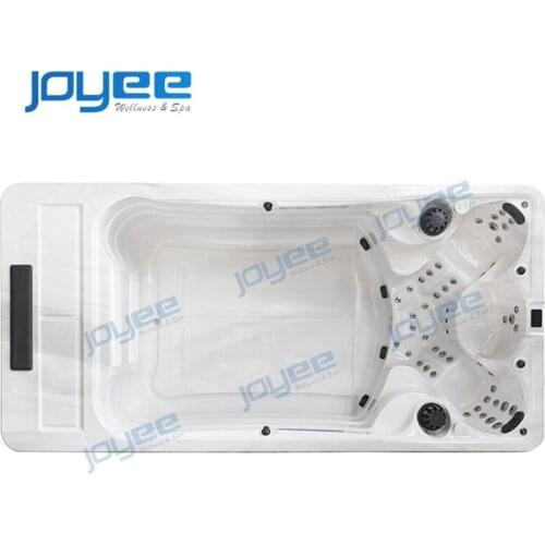 JOYEE Endless Swimming Pool 3-5 Person with Jacuzzi Spa Tub Outdoor Spa Tub Swimming Pool Garden Party Family Meeting