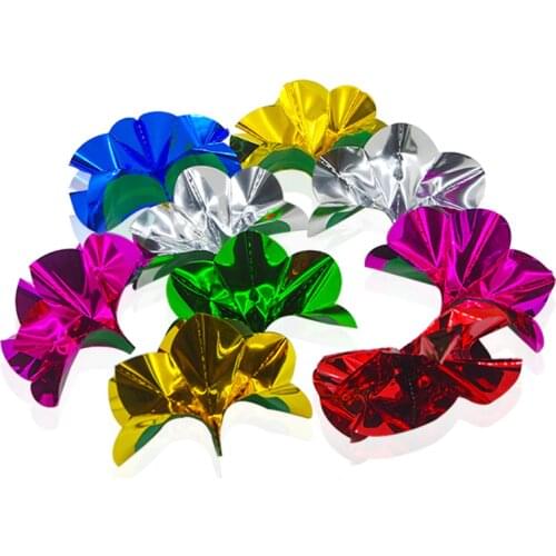 9 Pcs/Set Flower From Empty Hand Magic Trick PVC Sequins Appearing Paper Flower Close Up Stage Magic Illusion Props