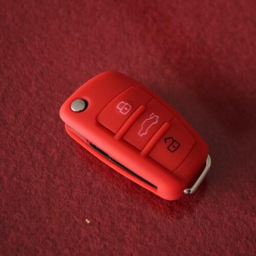 Foal Burning Car Key Cover Case for Audi Sline A3 A5 Q3 Q5 A6 C5 C6 A4 B6 B7 B8 TT 80 S6 Auto Key Cover Holder Protector