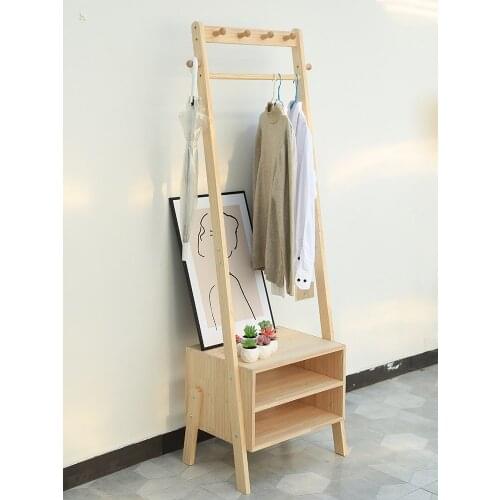 Wood Coat Hanger with Draw Hangers for Saving Space In The Closet Hangers Clothes Organizer Closet Bedside Table Clothing Rack