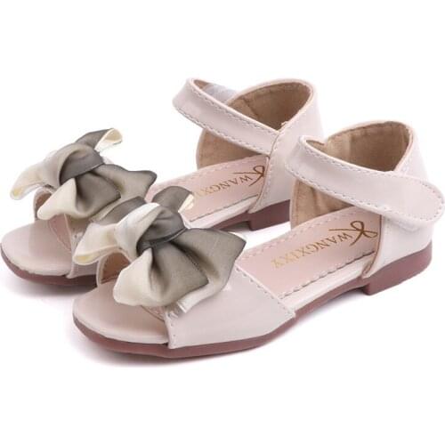 Kid Summer Sandals Girl For Princess Dress 2021 Fashion Beach Bow Child Children Party Shoes For Little Girl 2 To 7 10 12 Years