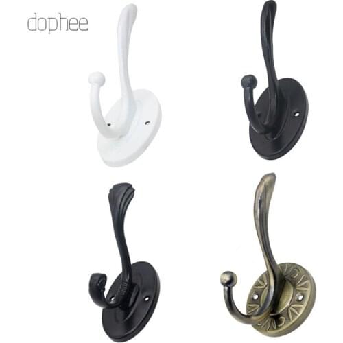 Dophee 1pc Zinc Alloy Storage Hook Vintage Wall Hanger Screw Hooks For Bathroom Kitchen Room Cloth Towel Rack Coat Hat Holder
