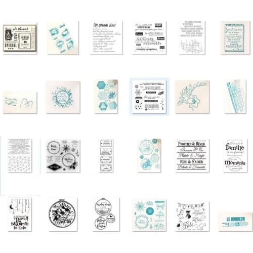 French Clear Silicone Stamp / seal for DIY Scrapbooking / Album Decorative Clear Stamp Sheets A103