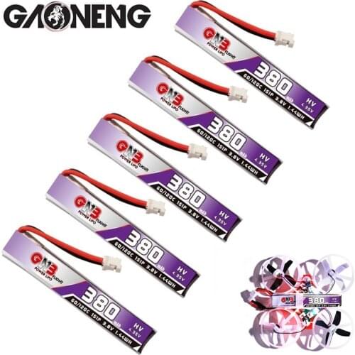 GAONENG GNB 1S 300mAh 3.8V 60C/120C LiHV Lipo battery PH2.0 Plug for UK65 US65 Happymodel Mobula7Snapper BetaFPV 65S Drone