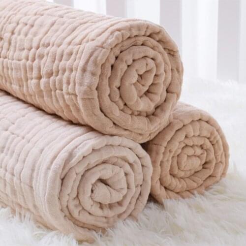 6 Layers Cotton Baby Receiving Blanket Infant Kids Swaddle Wrap Sleeping Quilt F3ME