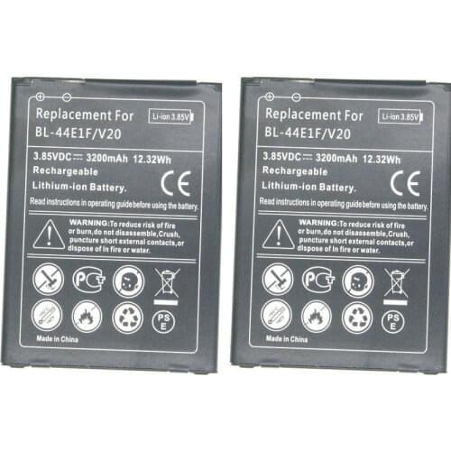 ITopZea 2pcs/lot 3200mAh / 12.32Wh BL-44E1F / BL44E1F / BL 44E1F Replacement Battery For LG V20 H990 F800
