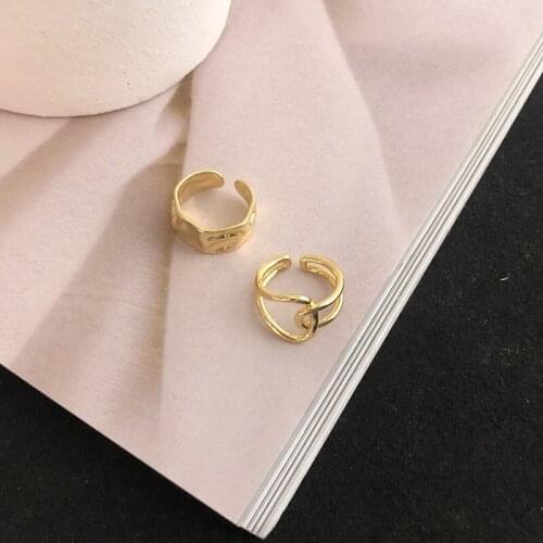 Miuoxion Winding Line Adjustable Ring Irregular Personality Simple Jewelry For Women Feature Namour Charm Gift All Seasons
