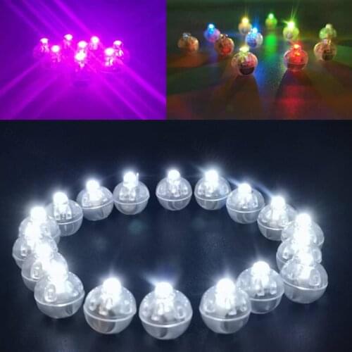 Round Ball Led Balloon Lights Mini Flash Lamps for Lantern Christmas Wedding Party Decoration White Yellow