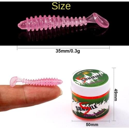 Mini Root Fishing Floating Water Soft Bait Ttailluya Soft Bait 30pcs/Bottle Soft Insect Freshwater Sea Fishing Fake Bait