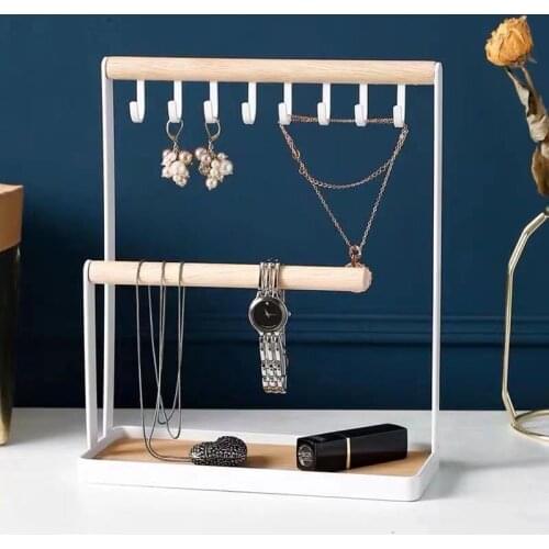 Japanese-style home desktop jewelry hanger porch shelf multi-function rack jewelry storage rack desktop display stand