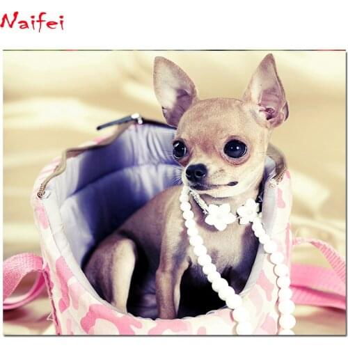5D Diamond Painting Dog Jewelry Chihuahua New Arrival Full Square/Round Diamond Embroidery Mosaic Art Home Decoration