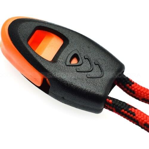 Paracord Knife Lanyard Emergency Whistle Orange Outdoor Camping Survival Travel Kits Zipper Pull Cord Ends Lock