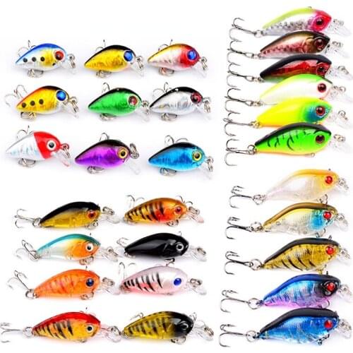 Mixed Colors Fishing Lure Set Minnow Baits Kit Wobbler Crankbaits Treble Hooks Fishing Tackle Artificial plastic hard Bait Kit