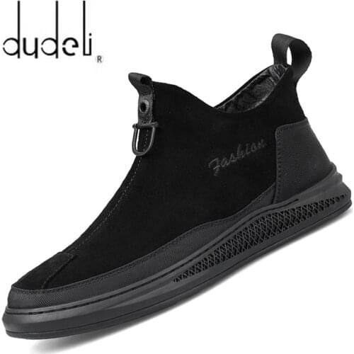 New Men shoes Genuine Leather Man Casual shoes Cow Leather Winter with fur warm male shoes fashion Black Business shoes Zapatos