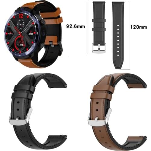 Silicone+Leather Replacement Watchband For LEMFO LEM12 LEM 12 Pro Smartwatch Accessories Wrist Strap Soft Rubber Watchbands