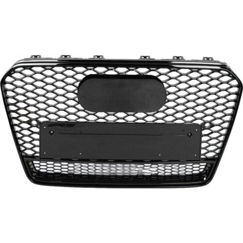 RS5 Style Grill Grille For Audi A5 S5 2012 2013 2014 2015 2016 Gloss Black For Quattro Style