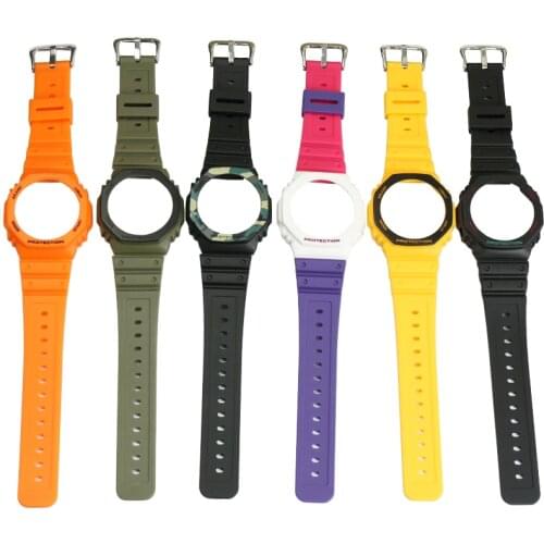 Resin strap case men and women watch accessories pin buckle for Casio G-SHOCK GA-2100 GA-2110 outdoor sports rubber watch strap