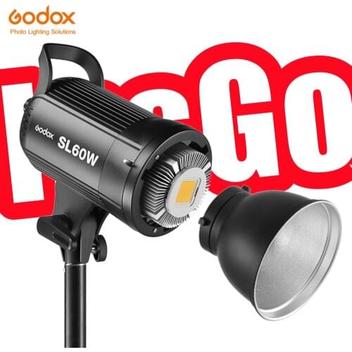 Godox SL60W LED Video Light 5600K White /Warm Light Version Photography Continuous Light Bowens Mount for Studio Video Recording