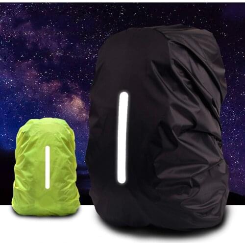 Reflective Waterproof Backpack Rain Cover Outdoor Sport Night Cycling Safety Light Raincover Case Bag Camping Hiking 25-75L