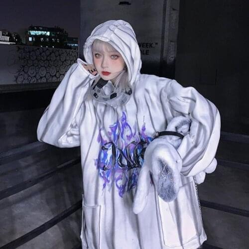 Streetwear Harajuku Kpop Hip Hop Tops Girls Summer Fashion Party Cool Loose Oversized New Womens Casual High Street Sweatshirts