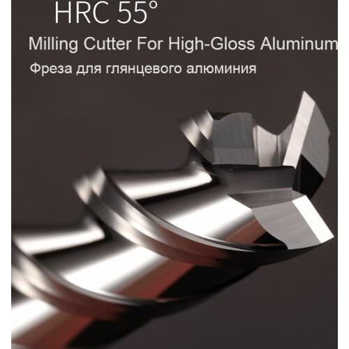 HRC55 3 Flute carbide End mill Aluminum Acrylic Cutter Endmills Cnc Milling Tools Wood Copper 4 2 3 1mm 6mm 8mm Milling Cutter