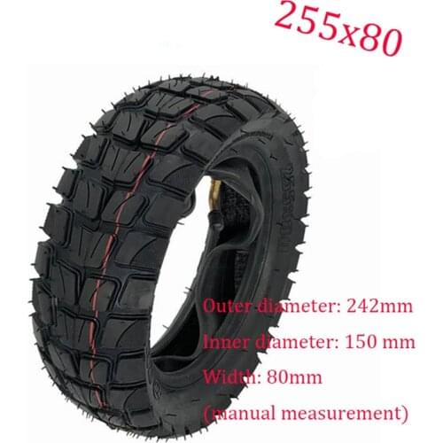 High Quality 10 Inch Electric Scooter Tire 255x80 Off Road Thickened Inner and Outer Tire Suitable for Zero 10x KuGoo M4