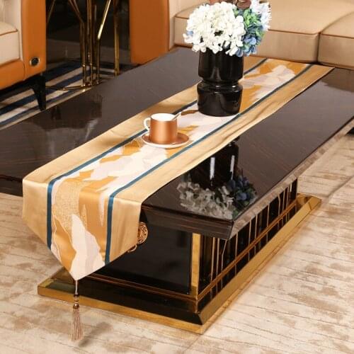 High-grade Table Runner New Chinese Style Landscape Pattern Table Cover Decoration for Dining Table Shoe Cabinet Table Cloth
