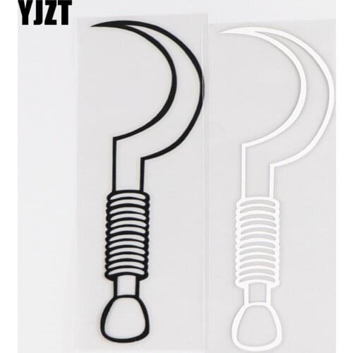 YJZT 4.6CM×16.0CM Sharp Cutlass Personalized Weapon Body Decoration Sticker Interesting Vinyl Decal Creative Car Sticker 1C-0091