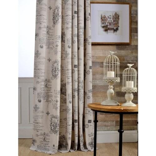 Cafe kitchen curtains Polyester cotton Drapes Home decoration Window Treatments Vintage style European curtains 1 panel
