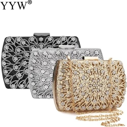 Lady Diamond Wedding Evening Women Clutch Round Bag Fashion Purses And Handbags Crossbody Party Shoulder Bags Gold Silver Black