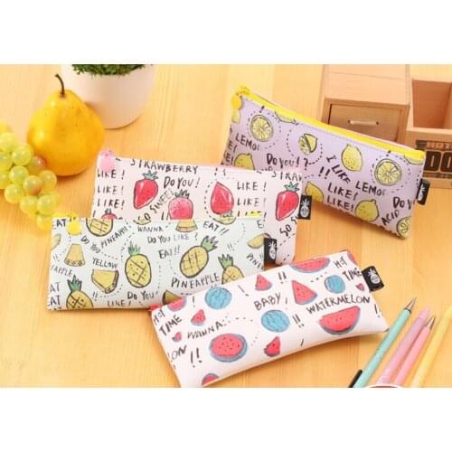 1piece fruit bag. 19*9CM PU Coin Case BAG Purse Wallet Pouch Holder Pouch