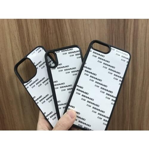 10pcs/lot Sublimation Blank phone cover rubber TPU case for iphone 7 8 XS XS MAX XR 11 12 PRO MAX7plus with Aluminum inserts