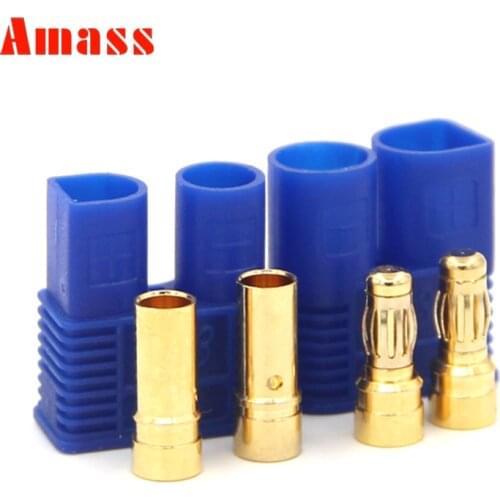 100Pairs Amass EC3 Plug Male and Female 3.5mm golden Plated Bullet Connector for RC ESC Battery