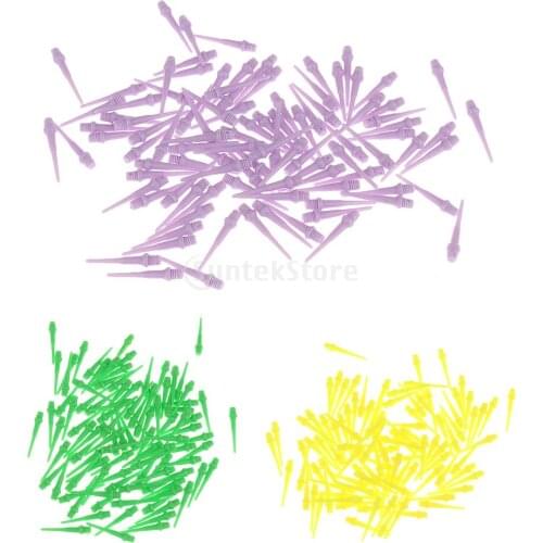 100 Pieces Dart Soft Tips Points 2BA Standard Darts Needle - 3 colors available