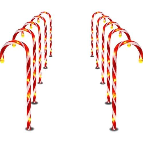 Christmas Candy Cane Pathway Lights String Christmas/New Year Holiday Lights Outdoor Garden Glow in the dark Christmas Lights