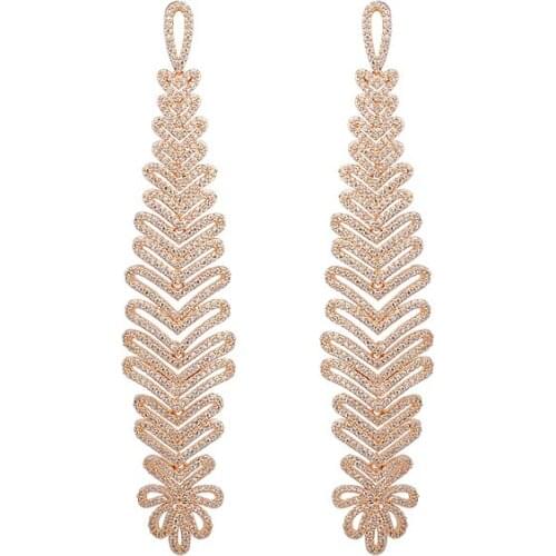 2017 Elegant Bohemian Vintage Feather Earring Summer Style Gold Stud Earring Accessories For Women GLE5441Y