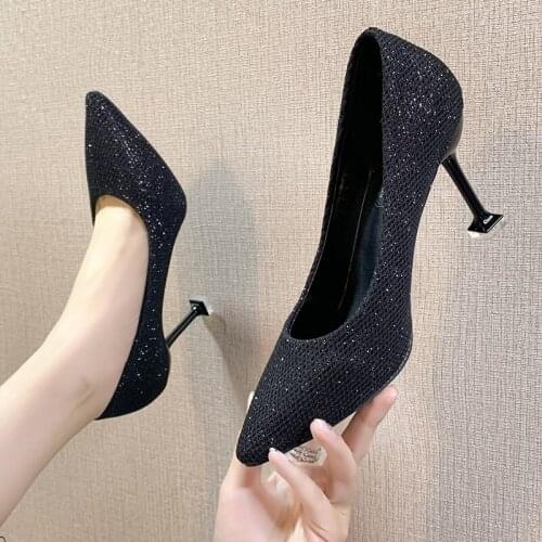 2020 Women Shoes Sexy High Heels Party Female New Spring Heels High Quality Office Mature Ladies Shoe Zapatillas Mujer W37-59