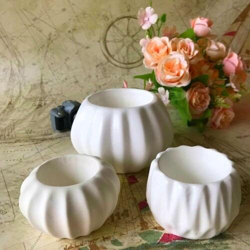 3D Pumpkin Vase Pie Cookies Molds Candy Fondant Baking Tools For Cake Egg Tart Chocolate Plaster Flower Pot Silicone Mould