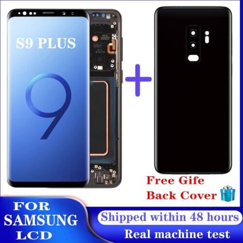 6.2” Original Amoled Display for SAMSUNG Galaxy S9 Plus G965 G965F LCD Display Touch Screen Digitizer Repair LCD with back cover