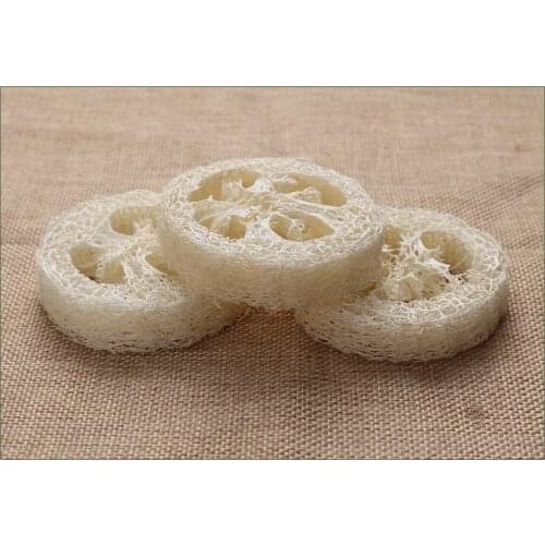 6cm wide 100pcs/lotNatural Loofah Luffa Loofa Sliceshandmade DIY soap tools, facial soap holder storage