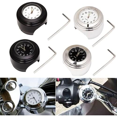 7/8" Universal Motorcycle Handlebar Watch Bike Hand Grip Bar Mount Dial Clock Watch Waterproof For Scooter Bicycle Motor ATV